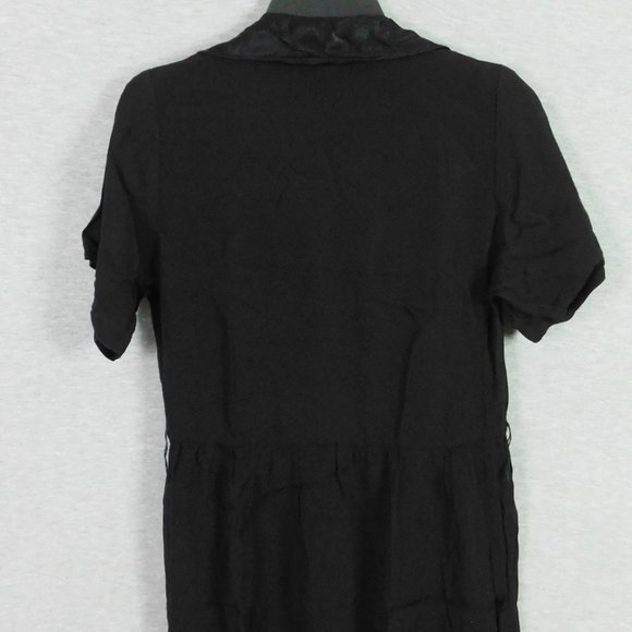Vintage St. Gillian by Key Unger Women Dress 6 Black Beaded Short Sleeve - Picture 9 of 13